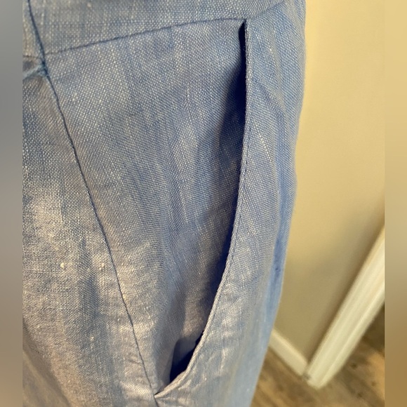 Light Blue Sleeveless Dress w/ Pockets - Picture 5 of 5